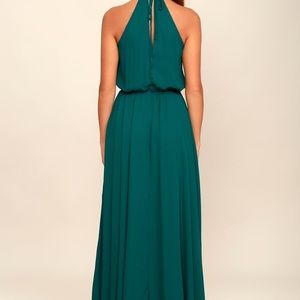 Dark Green Maxi Bridesmaid Dress